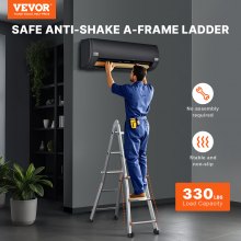 VEVOR telescopische ladder A-frame 3 meter verlengstuk, multifunctioneel voor huiswerk