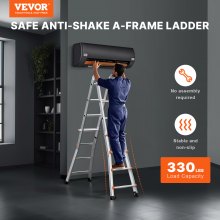 VEVOR telescopische ladder A-frame trap vouwladder opsteekladder 4m 150kg