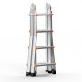 VEVOR Telescoping Ladder A Frame, 15.5 FT Compact Aluminum Extension Ladder, Multi-Function Portable Collapsible RV Ladder, Telescopic Ladder for Homework Stairs Indoor Outdoor Roof, 330lb Load