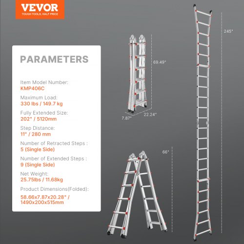 UISEBRT Telescopische Ladder Aluminium