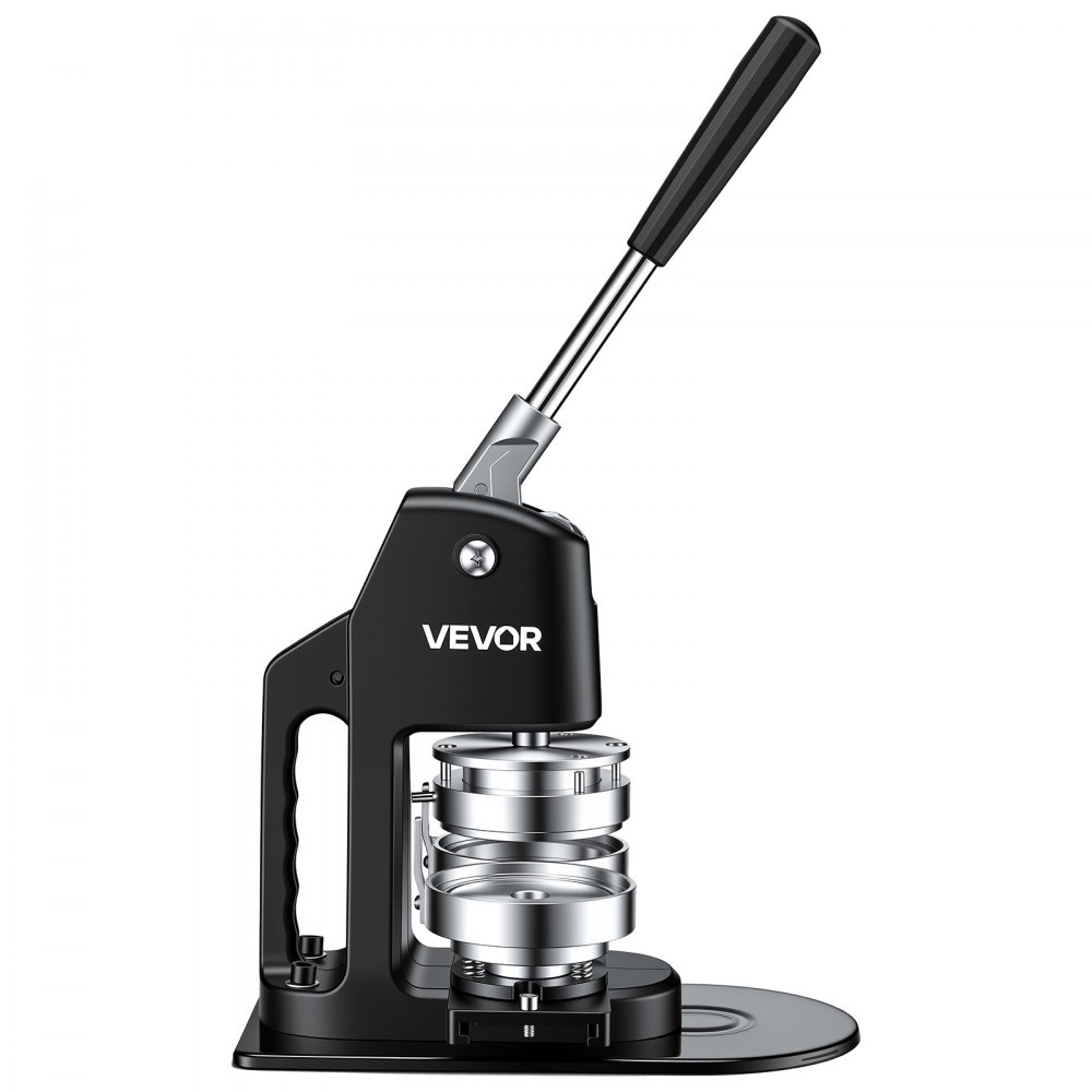 VEVOR Button Machine 32/58/75 mm 3-in-1 Badgemaker 300 Button Pieces, met cirkelsnijder, handleiding, ergonomische handgreep voor het zelf maken van badges, speldjes, koelkastmagneten en sleutelhangers