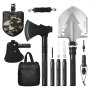 VEVOR Survival Shovel Survival Axe 16-in-1 Camping Opvouwbare Spade met Bijl