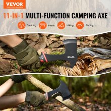 VEVOR Camping Hatchet Machete Messenset Schede Jachtmes Zaklamp Paracord