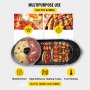 VEVOR 2 in 1 BBQ Grill Hete Pot 2200W Multifunction Elektrische Grill Hot Pot 67 x 28 x 17 cm Grill Indoor Hot Pot Gemaakt van Aluminium, Roestvrij Staal en Gehard Glas met 5 Snelheden en Olielekpoort