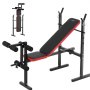 VEVOR Weight Bench, Multi-Functional Adjustable Weight Bench Press for Full Body Workout, 380lbs Exercise Sit up Bench for Home Gym Strength Training, Flat Bench with Quick Folding & Fast Adjustment