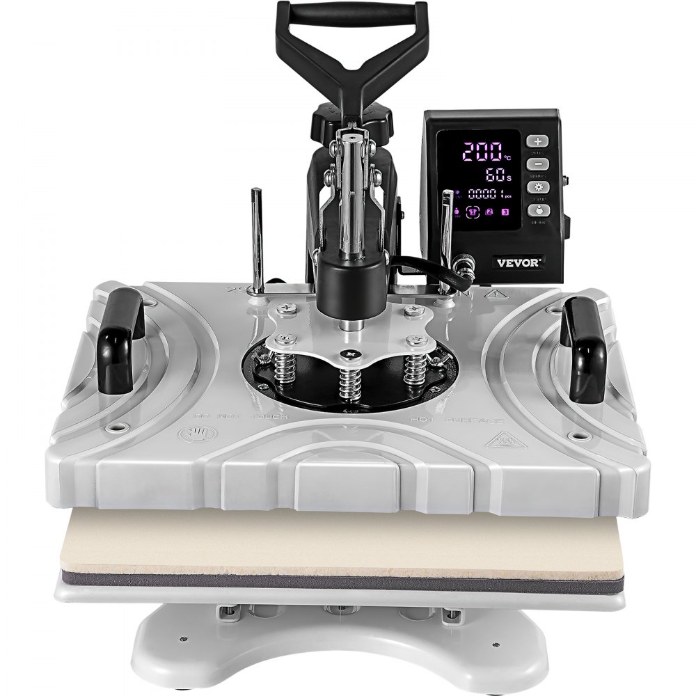 Vevor Heat Press Machine, Sublimatie Printer, Transferpers 8 In 1 Wit 12x15