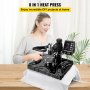 Vevor Heat Press Machine, Sublimatie Printer, Transferpers 8 In 1 Zwart 12x15
