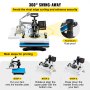 VEVOR Heat Press 12X15 Inch 10 In 1 Heat Press 1000W Heat Press Machine with 360° Rotation Swing Away White Heat Press T-Shirt Sublimation Machine Dual-tube Heating for DIY Pens Caps  Mugs and Shirts