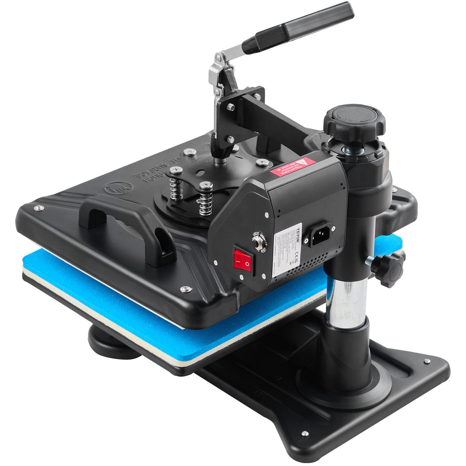 VEVOR Heat Press Machine 12x15 Sublimatie Printer Digitaal LED-Display Transferpers 10 in 1 Zwart Hittepers + Benodigde Accessoires voor Verstrekt Afbeeldingen op T-shirts/Hoeden/Borden/Bekers/Pennen