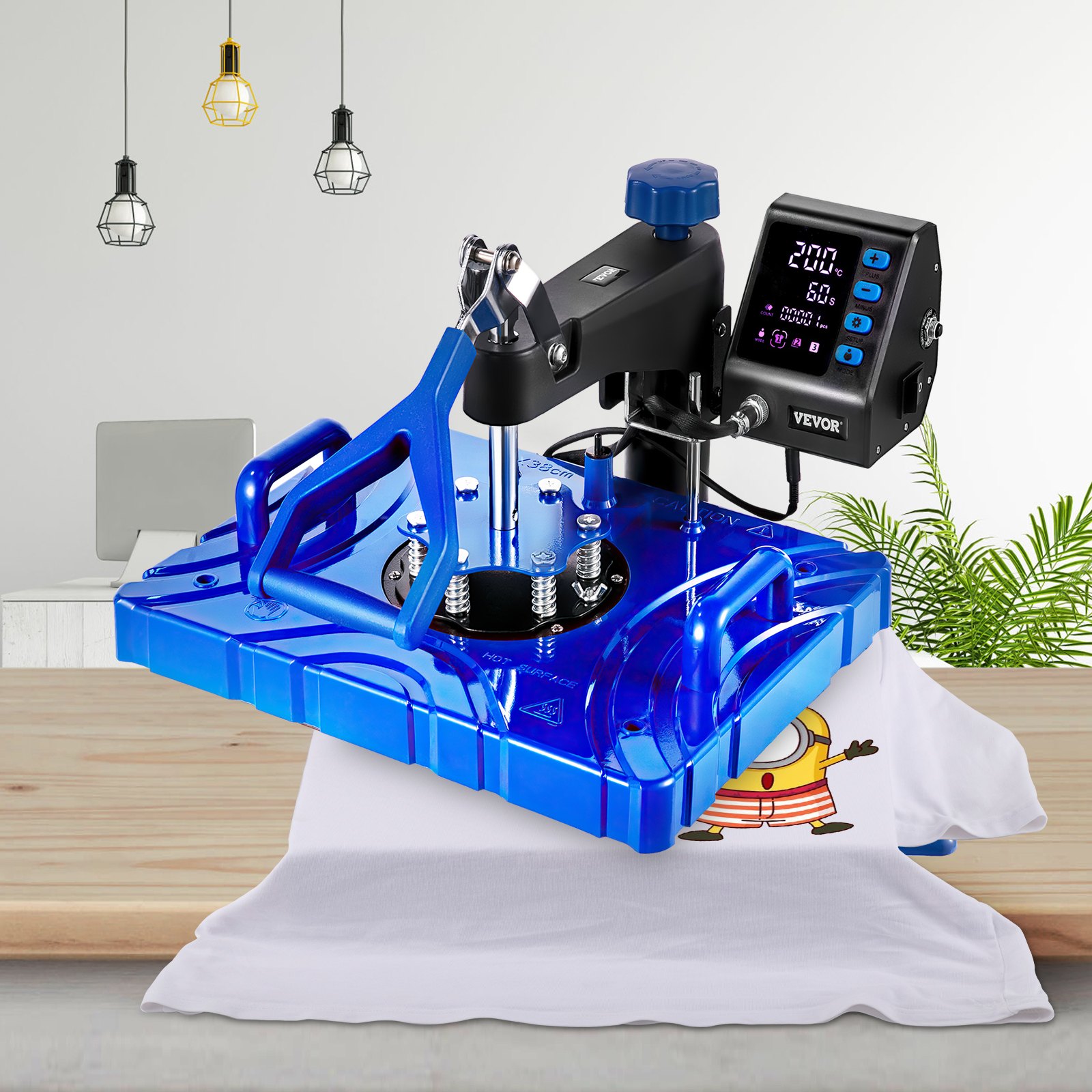 Vevor Heat Press 10 In 1 Heat Press 12x15 Blue Sublimatie Machine Voor Pen S Mok S