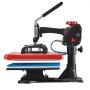 VEVOR Heat Press 12X15 Inch 10 In 1 Heat Press 1000W Heat Press Machine with 360° Rotation Swing Away Red Heat Press T-Shirt Sublimation Machine Dual-tube Heating for DIY Pens Caps  Mugs and Shirts