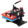 VEVOR Heat Press 12X15 Inch 10 In 1 Heat Press 1000W Heat Press Machine with 360° Rotation Swing Away Red Heat Press T-Shirt Sublimation Machine Dual-tube Heating for DIY Pens Caps  Mugs and Shirts