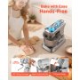 VEVOR Multifunctionele elektrische keukenmachine 1300 W met roestvrijstalen kom (4,3 L) en mengkom (1,5 L), deegmixer met 6+P snelheden, deeghaak, garde en klopper.