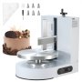 VEVOR Cake Decorating Machine, Cake Cream Spreading Coating Smearing Machine, Low Noise Cake Frosting Machine, Turntable with Adjustable Scraper, for 4" to 12" Cake, 25-320RPM Rotating Speed, White