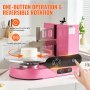 VEVOR Verstelbare Cake Cream Spreader Elektrische Taartdecoratiemachine voor het verspreiden van cakecrème, het verspreiden en uitsmeren van cakeglazuur, voor taarten van 4 tot 16 inch Roze