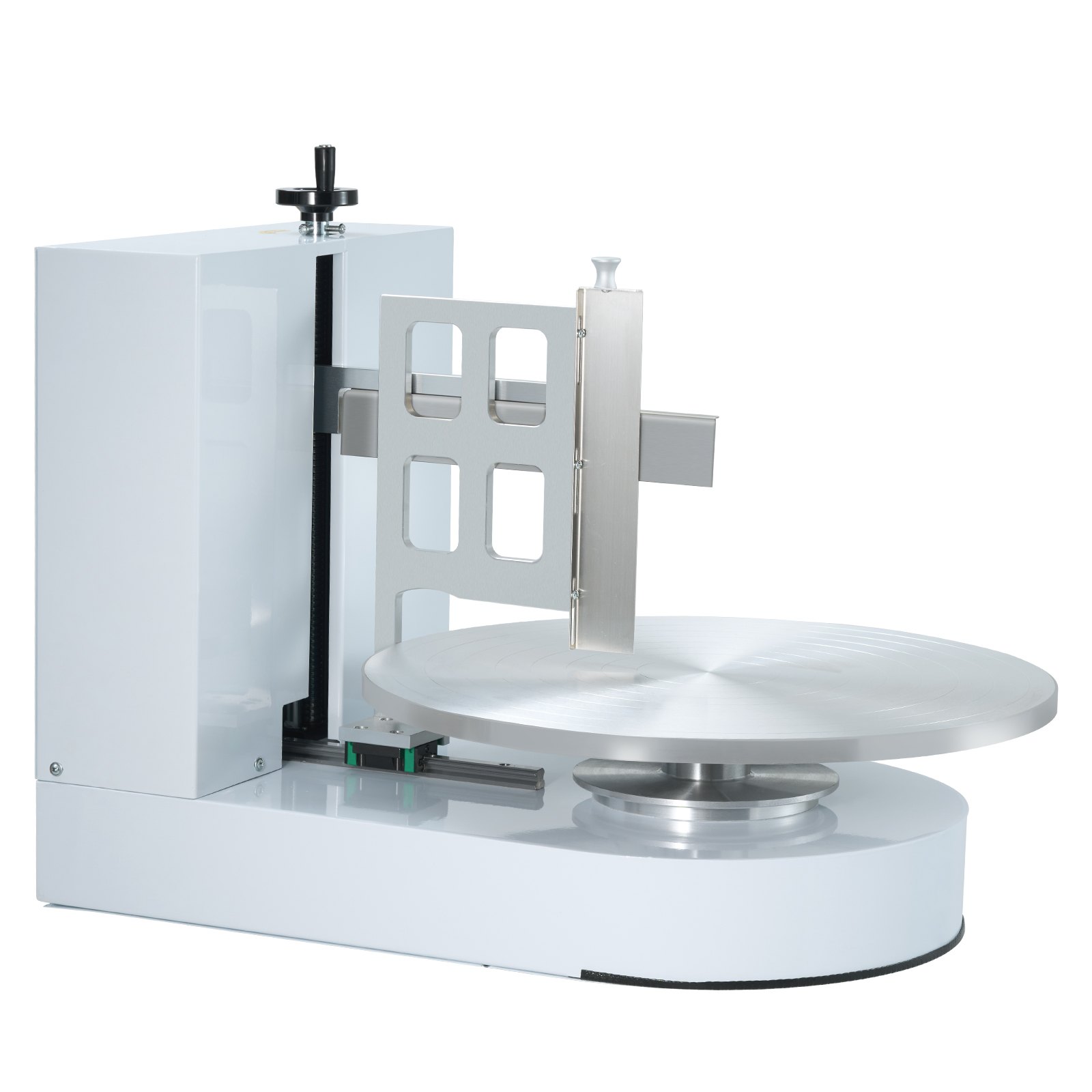 VEVOR Cake Decorating Machine, Cake Cream Spreading Coating Smearing Machine, Low Noise Cake Frosting Machine, Turntable with Adjustable Scraper, for 4" to 16" Cake, 25-320RPM Rotating Speed, White