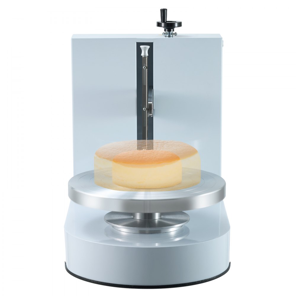 VEVOR Verstelbare Taartcrème Smeermachine, Elektrische Taartdecoratiemachine voor het Smeren, Bekleden en Smeren van Taartglazuur, voor Taarten van 15-35 cm, Wit