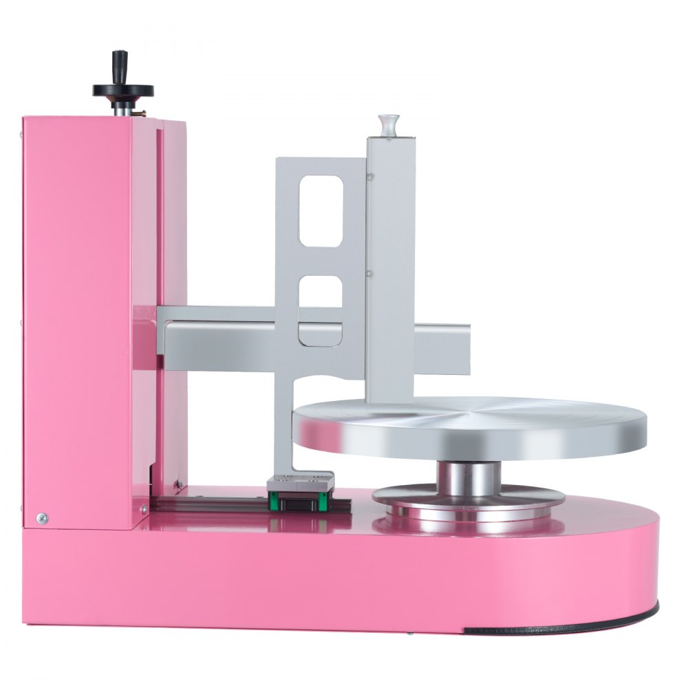 VEVOR Cake Decorating Machine, Cake Cream Spreading Coating Smearing Machine, Low Noise Cake Frosting Machine, Turntable with Adjustable Scraper, for 6" to 14" Cake, 25-320RPM Rotating Speed, Pink