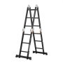VEVOR Multifunctionele Ladder, 7-in-1 Multifunctionele Ladder, A-Frame met 3 Treden en Steigerplank, Telescopische Ladder, Ladderframe 3550 mm, Zware Ladder, Draagvermogen 150 kg, voor Buitenhuisgebruik