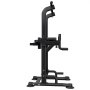 VEVOR Pull Up Bar, 330 LBS Power Tower Dip Station, Workout Dip Station with H-Shaped Stable Base & Back Pad, Adjustable 12 Level Height Free Standing Chin Up Bar for Back, 4-Level Adjustable Back Pad