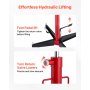 VEVOR Hydraulic Transmission Jack, 1100 lbs / 0.5 Ton Lifting Capacity Telescoping Transmission Jack with Foot Pedal, 360° Swivel Wheel, 44-73.6 in High Lifting Height, Lift Hoist for Garage/Shop