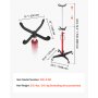 VEVOR Hydraulische krik met 500 kg hefvermogen, telescopische krik met pedaal, 360° zwenkwiel, hefhoogte 112-187 cm, takel voor garage/werkplaats Rood + Zwart