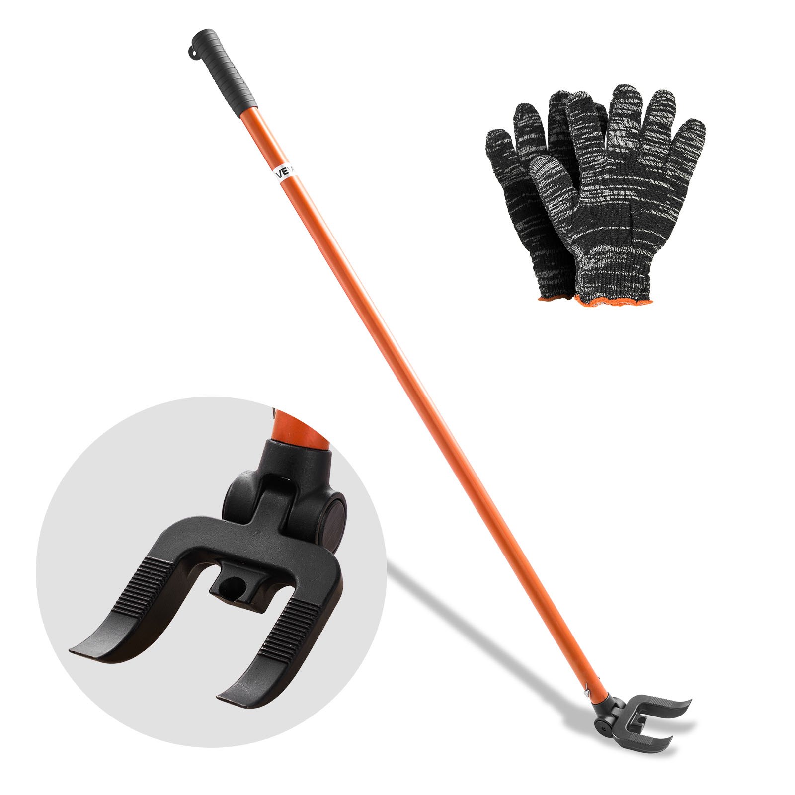 VEVOR Pallet Buster Tool, 1.1 m Carbon Steel Handle Wrecking Pry Bar, 907 kg Weight Capacity, Heavy Duty Deck Board Removal Tool, Breaker Bar for Flooring, Framing, Roofing, Trim, Drywall