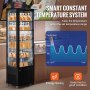 VEVOR Gekoelde vitrine Koelkastvitrine Gebakvitrine Bakkerijvitrine 278 L, 5-laags commerciële koelvitrine met LED-verlichting, TURBO-koeling en vorstvrije luchtkoeling voor cafés