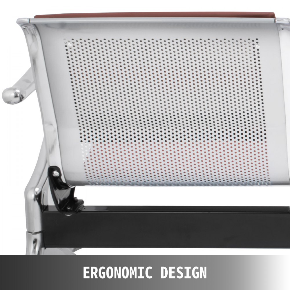 3-zits PU-leer Kapper Luchthavenontvangst Wachtstoel Kantoor Kliniekbank