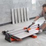 VEVOR 39.4-Inch Manual Tile Cutter, Upgraded Sliding Head Cutting Tool with Spring-Loaded Base, Angle Fence, Tungsten Carbide Cutting Wheel, Alignment Guide, for DIY Pros, Ceramic, Floor, Wall Tiles