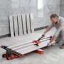 VEVOR 47.2-Inch Manual Tile Cutter, Upgraded Sliding Head Cutting Tool with Spring-Loaded Base, Angle Fence, Tungsten Carbide Cutting Wheel, Alignment Guide, for DIY Pros, Ceramic, Floor, Wall Tiles