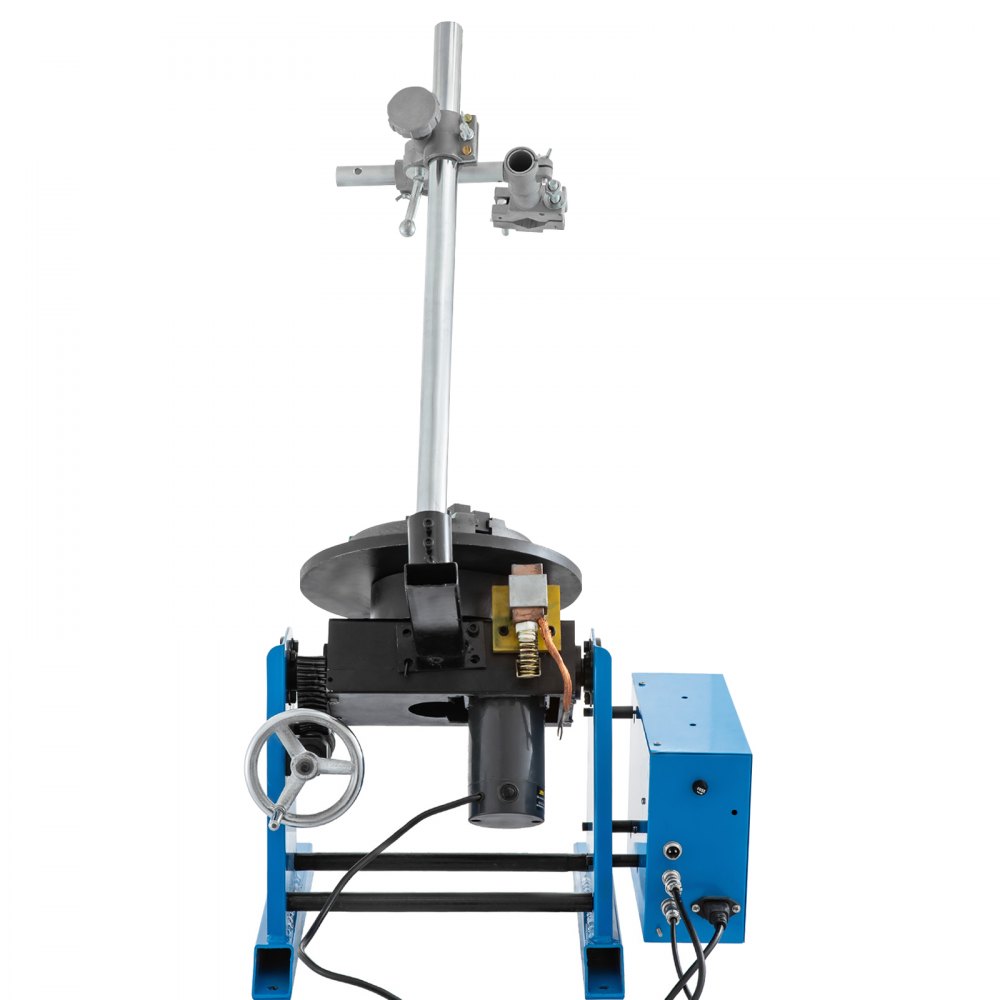 VEVOR Draaitafel Lassen 0-90° Lassen Positioner Draaitafel 80W Draaitafel Positionering Machine van Roestvrij Staal met de Functie van Zelfvergrendeling, Drie-kaak Lasklem en Antislipvoetschakelaar