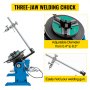 VEVOR 30KG Rotary Welding Positioner Turntable with 200mm Chuck & Foot Switch, 30KG 220V Rotary Welding Positioner Turntable Table 0-90º Welding Positioner Positioning Turntable 15RPM 310mm