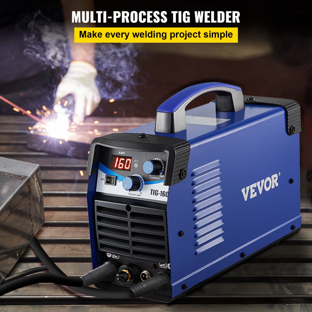 Tig Lasser 160 Amp Tig Stick Lasser 110 V/220 V Dual Voltage Draagbare Tig Lasmachine TIG ARC MMA Stick IGBT DC Inverter Lasser Combo Lasmachine (TIG 160 Amp 110/220 V)