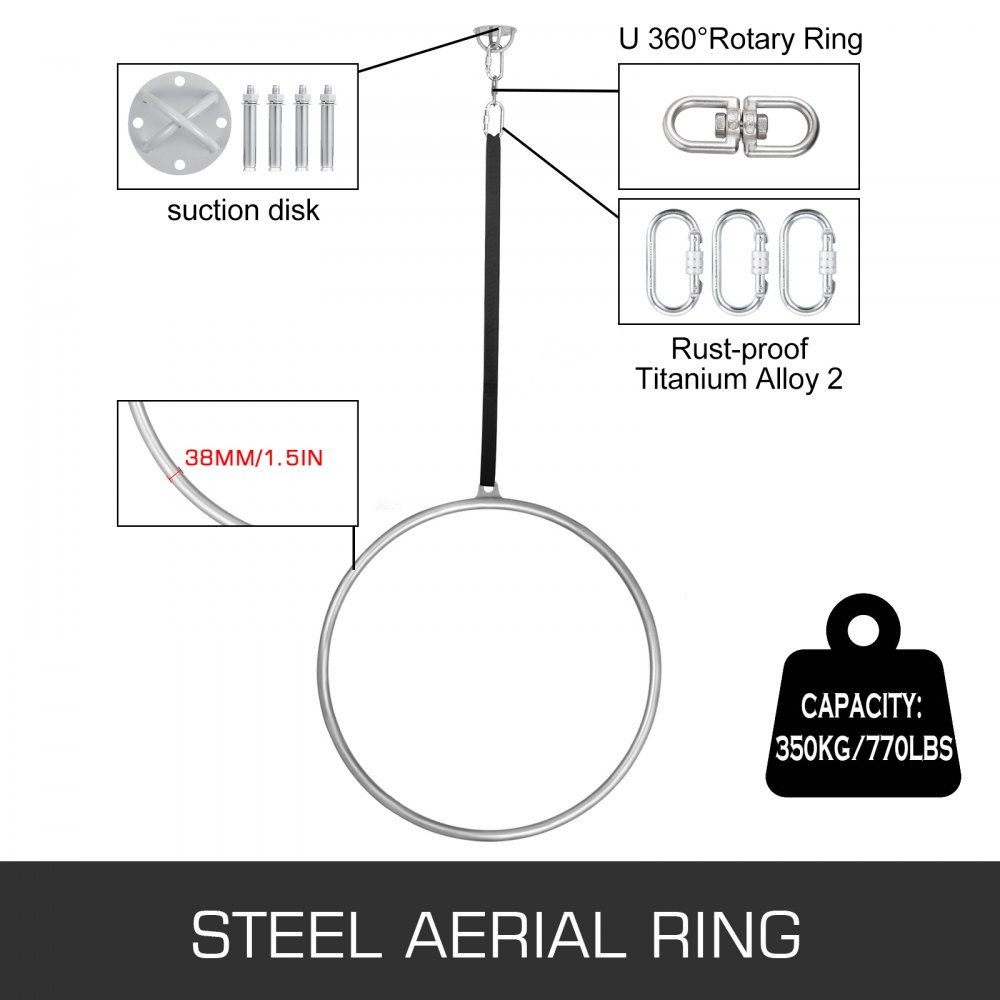 Aerial Hoop Professionele Aerial Hoop Ring 85CM Yoga Training