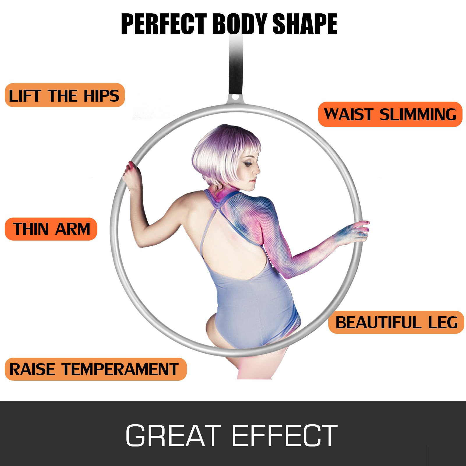 Aerial Hoop Professionele Aerial Hoop Ring 85CM Yoga Training