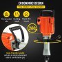 VEVOR Demolition Jack Hammer 2200W Jack Hammer Concrete Breaker 1400 RPM Heavy Duty Electric Jack Hammer 4 Chisel Bit with Gloves & 360°Swiveling Front Handle for Trenching, Chipping, Breaking Holes