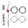 VEVOR 8V Gloeibougie Reparatieset, Gloeibougieset voor Dieselkachels met verstuivingsrooster, Compatibel met 5/8 kW standkachels, Dieselkachel Accessoires voor Auto's, Vrachtwagens en Boten (4 afdichtingen)