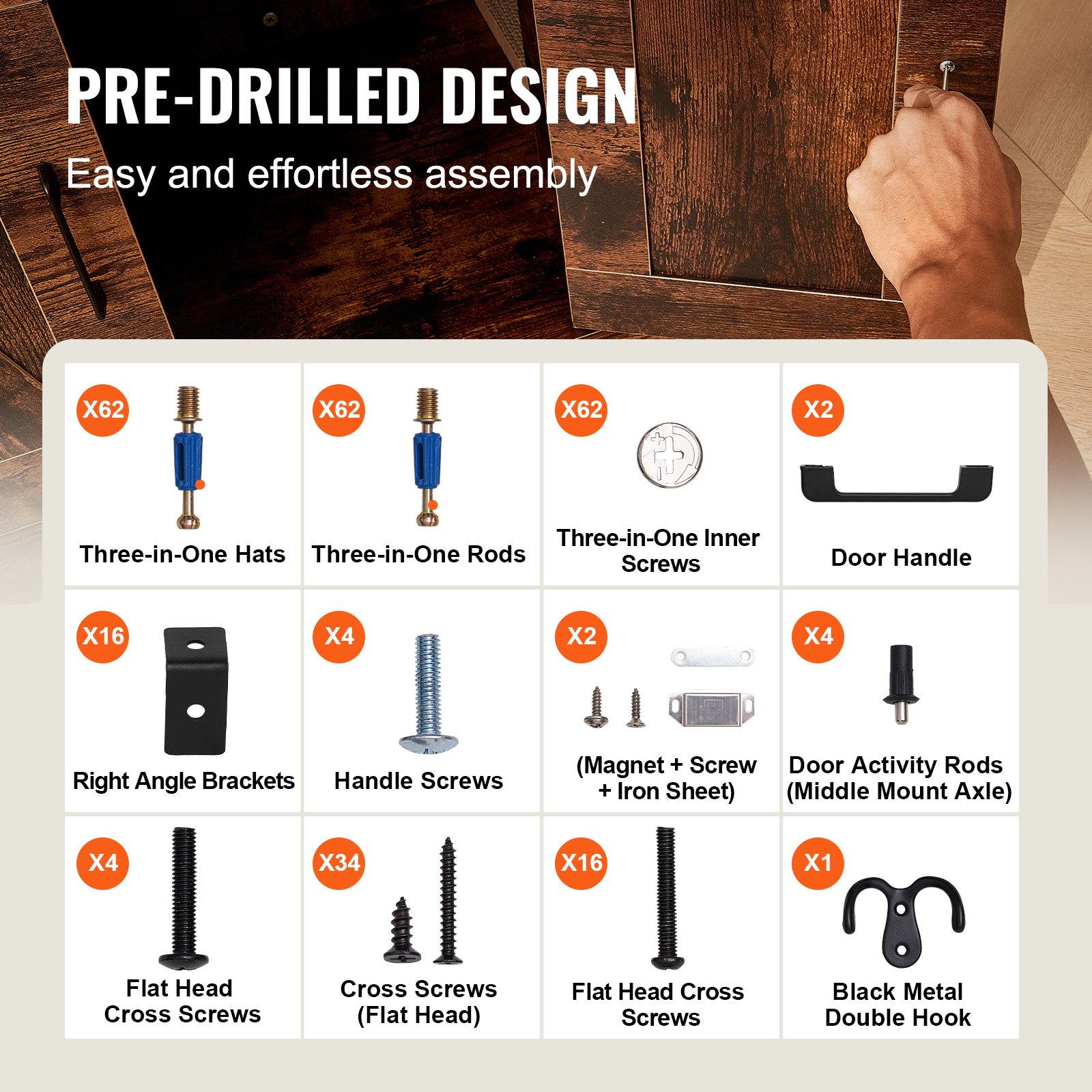 VEVOR Cat Litter Box Enclosure, Hidden Litter Box Furniture with 4 Storage Shelves, Wooden Cat Washroom Indoor, Large Cat House Cabinet Hidden Fit Most Litter Box, 33.5"L x 19.3"W x 72.3"H, Dark Brown