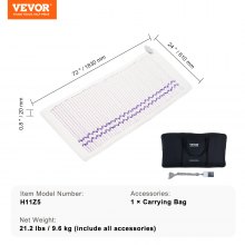 VEVOR Ver Infrarood Warmtekussen Amethist Edelstenen Therapie Mat met Timer 183x61cm