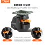 VEVOR Leveling Casters, Set of 4, 2200 lbs Total Load Capacity, 2.5 inches, Heavy Duty with Upgraded Handle Design, 360 Degree Swivel Caster Wheels, Adjustable Casters with Feet for Workbench, Machine