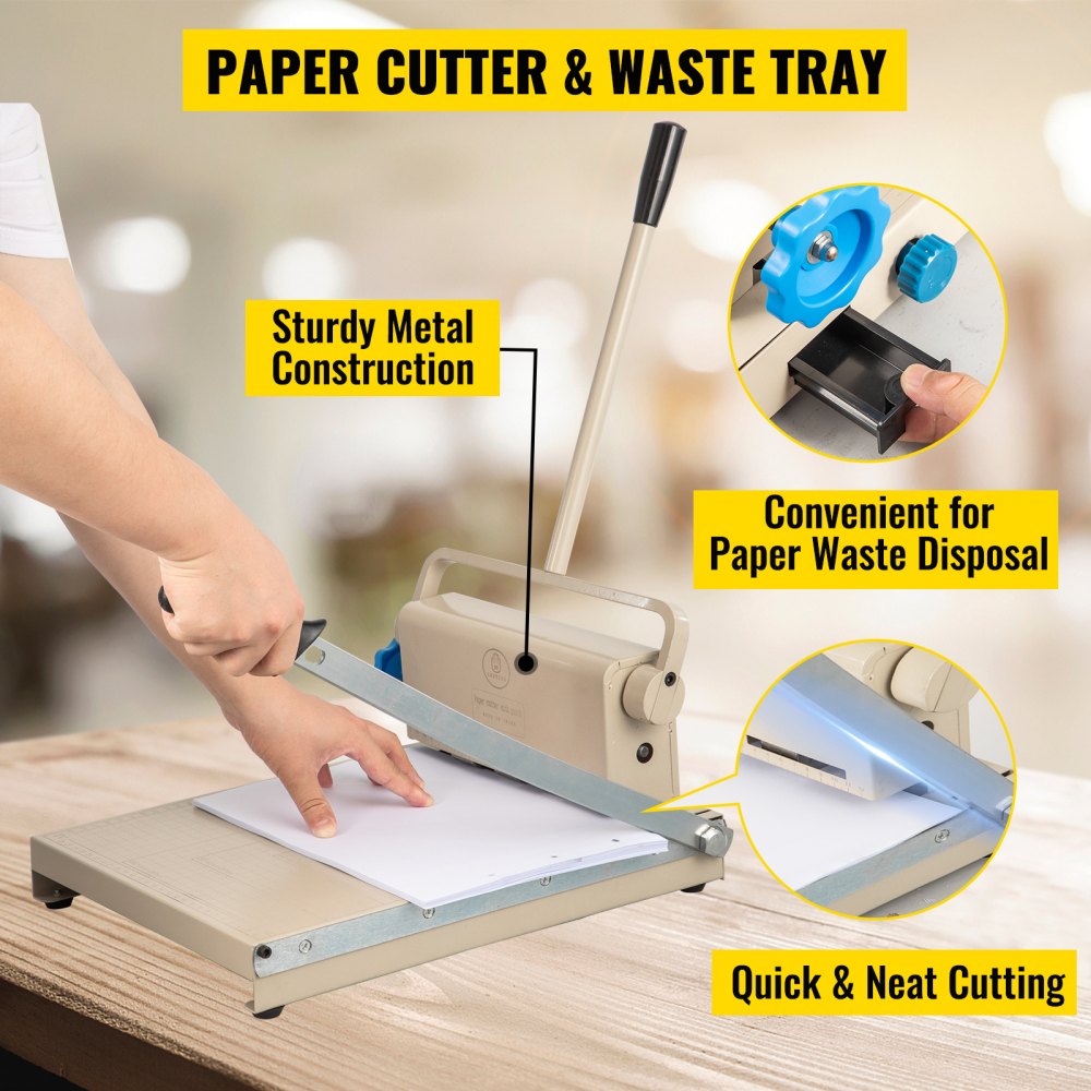 VEVOR Heavy Duty Hole Punch Perforator 2-3 Gaten Handleiding Perforator Machine 31x40x19cm Heavy Duty Hole Paper Puncher met Ergonomische Handgreep, Nauwkeurige Positionering en 160 Vel Ponscapaciteit