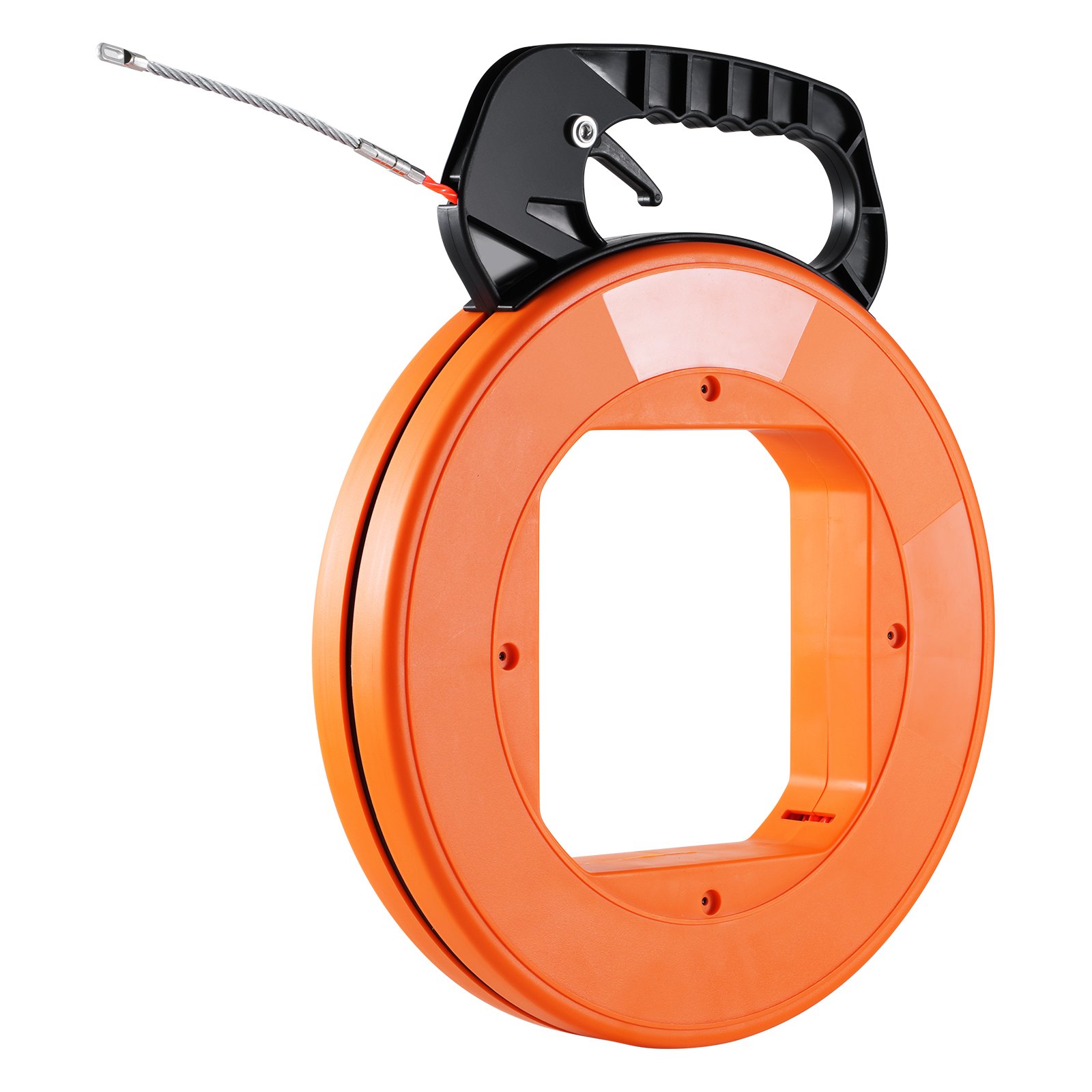 VEVOR kabeltrekker, 6,35 mm x 30,5 m, PET-trekspiraal met geoptimaliseerde behuizing en handgreep, trekveer, flexibele draadtrektang voor muren en elektrische draden, niet-geleidend