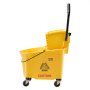 VEVOR dweil-emmer met wringer, 35 liter commerciële dweil-emmer met zijwringer, dweil-emmer en wringer-combo op wielen, professionele/industriële/commerciële vloerreiniging