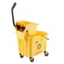 VEVOR dweil-emmer met wringer, 35 liter commerciële dweil-emmer met zijwringer, dweil-emmer en wringer-combo op wielen, professionele/industriële/commerciële vloerreiniging
