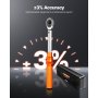 VEVOR Click Torque Wrench Set, 1/4Inch Drive, 20-200lbf-in/2.3-22.6N.m, Dual-direction and Dual Range Scales, 72-Tooth, ±3% High Precision, with Bit Sockets, Extension Bar, for Bicycle Repair, Orange