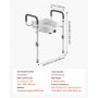 VEVOR toiletbrilverhoger met armleuningen, draagvermogen van 159 kg, hefhoogte van 127 mm en aluminium frame; verhoogde toiletbril voor ouderen, senioren en volwassenen met een beperking.