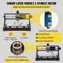 VEVOR CNC Graveermachine CNC Routermachine 0,08-0,1 MM Lasergraveur 10000 Tpm