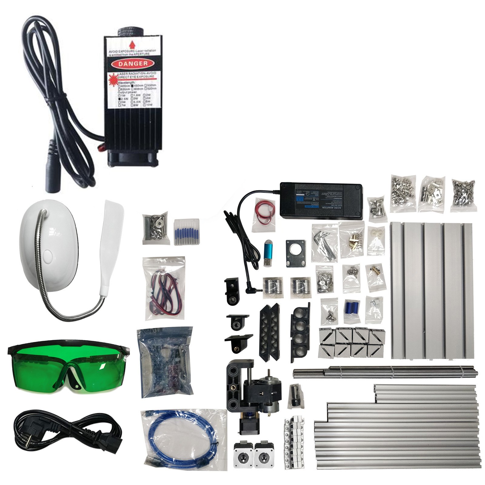 DIY CNC Machine Kit 2418 + 2500 MW GRBL Controle Graveermachine 3 Axis Freesmachine voor Hout PVB PCB