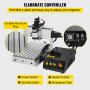 VEVOR CNC Router Engraver Kit 3020 CNC Router 4 Axis USB Port CNC Router Engraver Machine 200W CNC Router Engraving Drilling Milling Machine MACH3 Control for DIY(300X200mm)